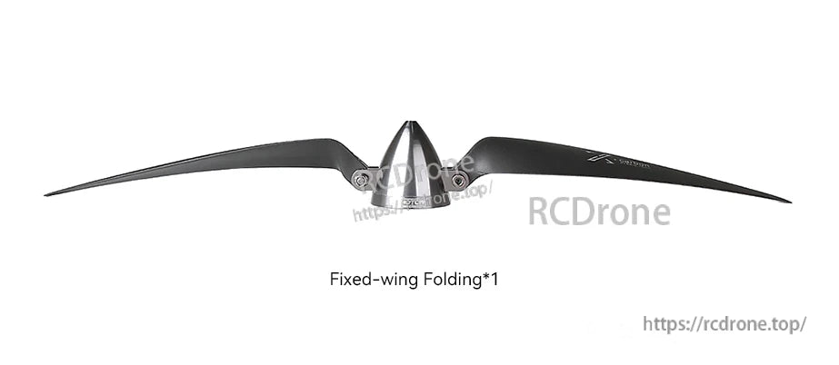 T-Motor TF 16x8 fixed-wing folding propeller with silver spinner hub and two black blades