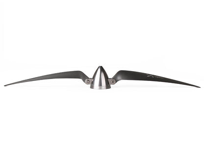 T-Motor TF 16x8 folding fixed-wing propeller with two black blades and metal hub for glider aircraft