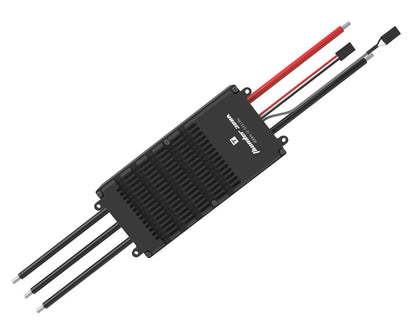 T-Motor Thunder 300A 24S ESC with finned aluminum heat sink case, three motor phase leads, and red/black power wires
