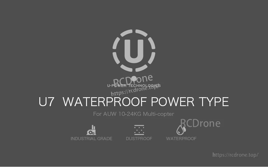 T-Motor, U-Power Technologies U7 waterproof power type label for multicopters, AUW 10–24 kg, dustproof and waterproof