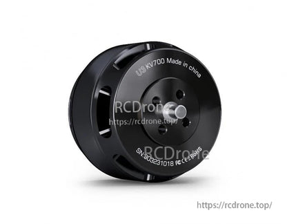 T-Motor U3 KV700 brushless outrunner motor, black housing with top mounting plate and center shaft