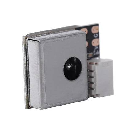 T-Motor UBLOX M10 GPS module close-up with metal antenna housing and small plug connector