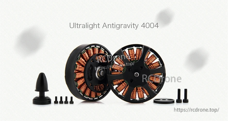 T-Motor Ultralight Antigravity 4004 brushless outrunner motors with mounting screws and adapter parts