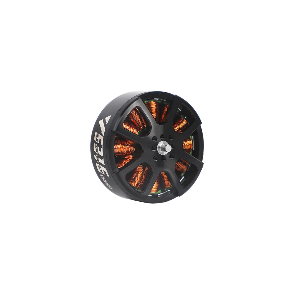 T-Motor brushless outrunner motor with black housing and visible copper windings