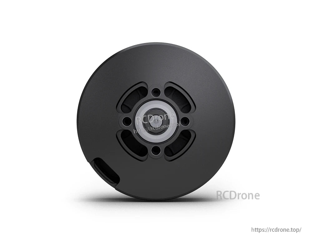 Black T-Motor brushless drone motor bell housing with central hub and mounting screw holes