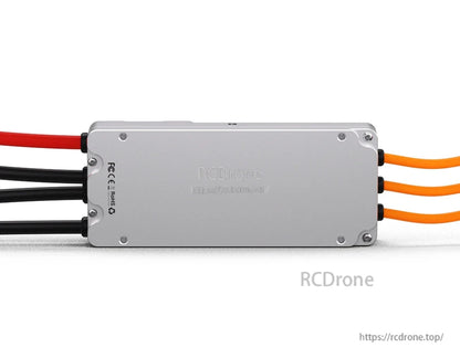 T-Motor V80A 14S UAV FOC ESC in aluminum case with red/black power leads and three orange motor wires
