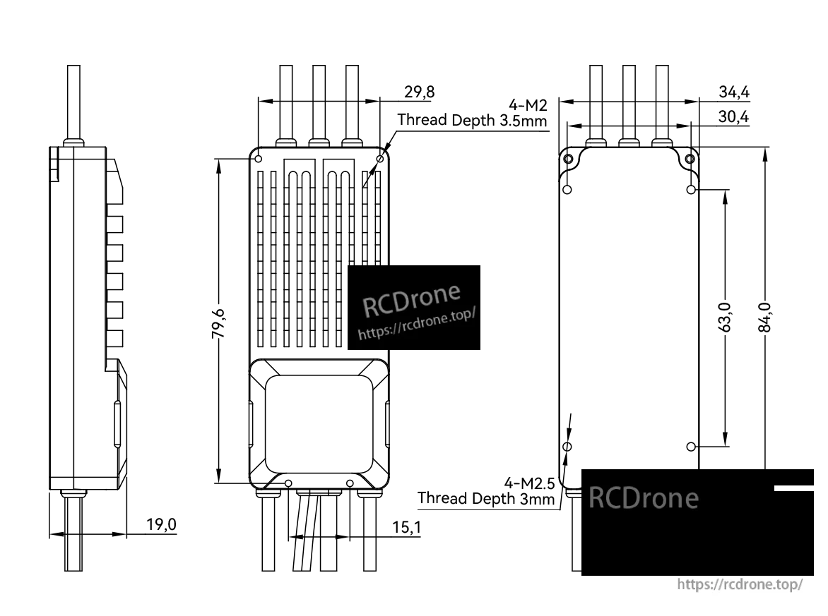 V80A 14S technical drawing