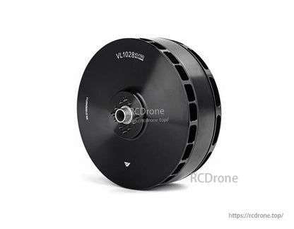 T-Motor VL1028 KV190 brushless outrunner motor in black with vented housing and central shaft mount