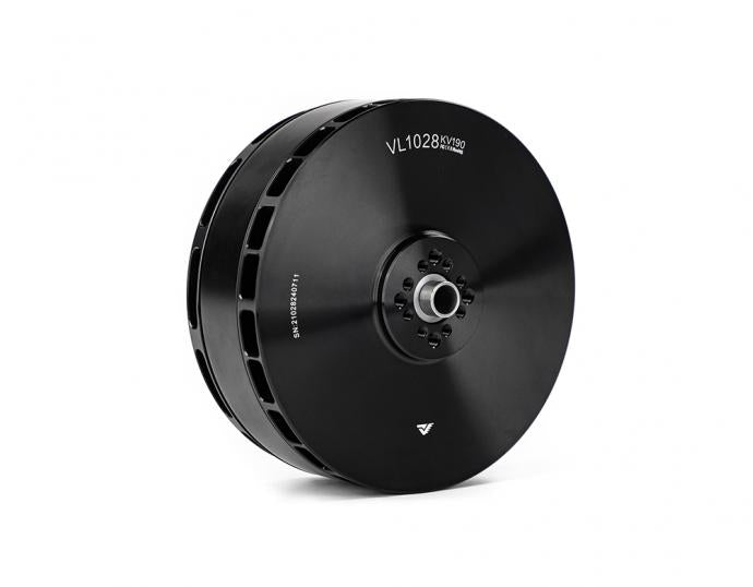 T-Motor VL1028 KV90 black drone motor with enclosed housing and central mounting hub