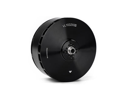 T-Motor VL1032 KV180 brushless motor in black, front view with central shaft and mounting holes