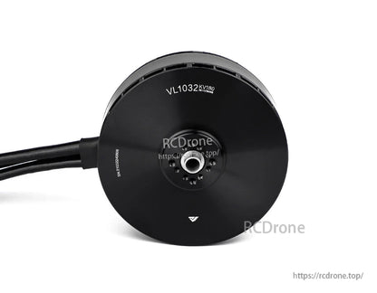 T-Motor VL1032 KV180 brushless drone motor with centered output shaft, front mounting holes, and power leads