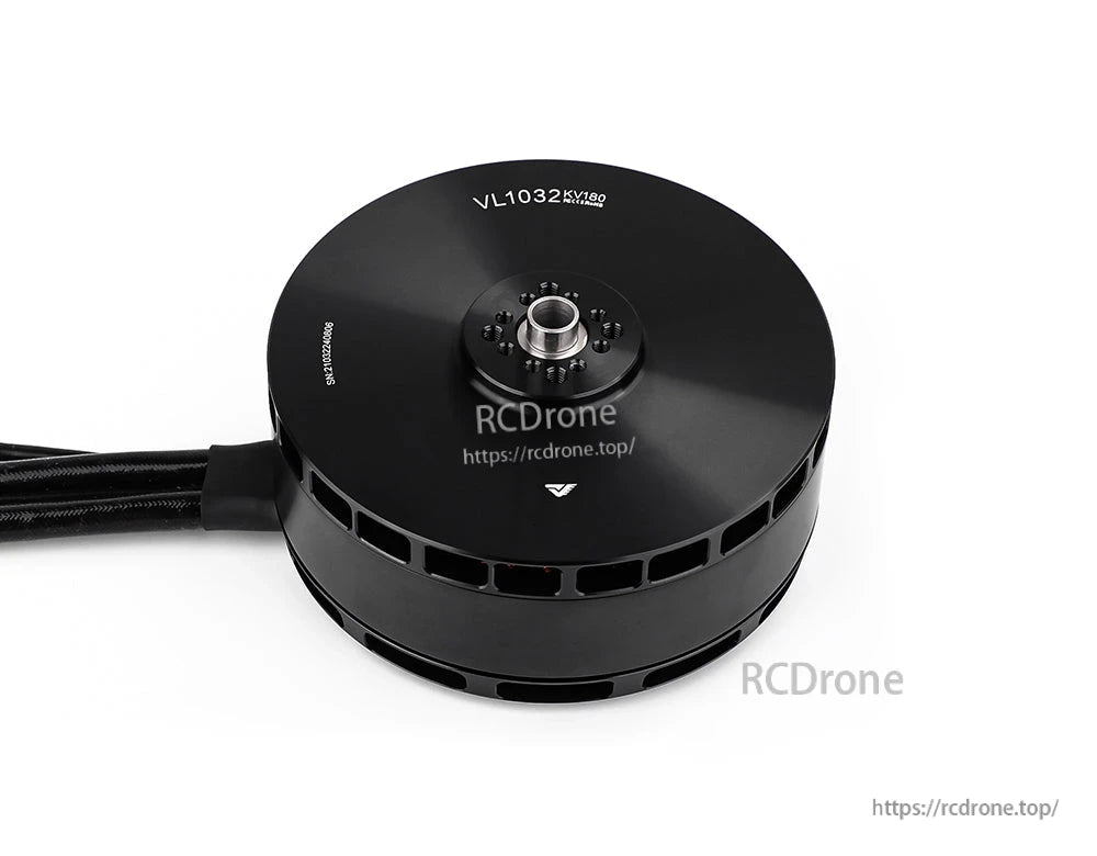 T-Motor VL1032 KV180 brushless motor with black enclosed housing, side ventilation slots, and central mount hub