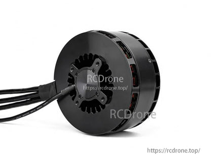 T-Motor brushless drone motor with black vented housing and attached power wires