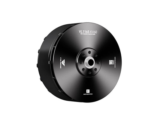 T-Motor VL1165 KV60 brushless motor with black round housing and central mounting hub