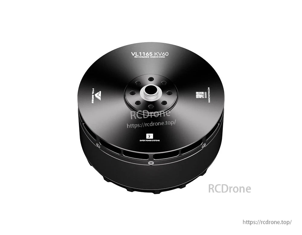 T-Motor VL1165 KV60 large brushless motor with round black housing and central mounting hub