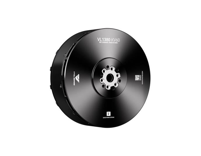 T-Motor VL1380 KV60 brushless motor with black housing and central multi-bolt mounting hub