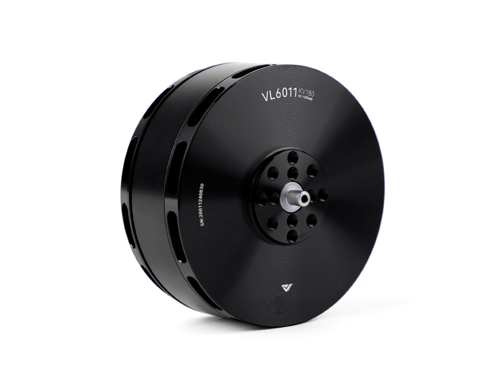 T-Motor VL6011 KV180 black brushless drone motor with vented housing and central shaft mount