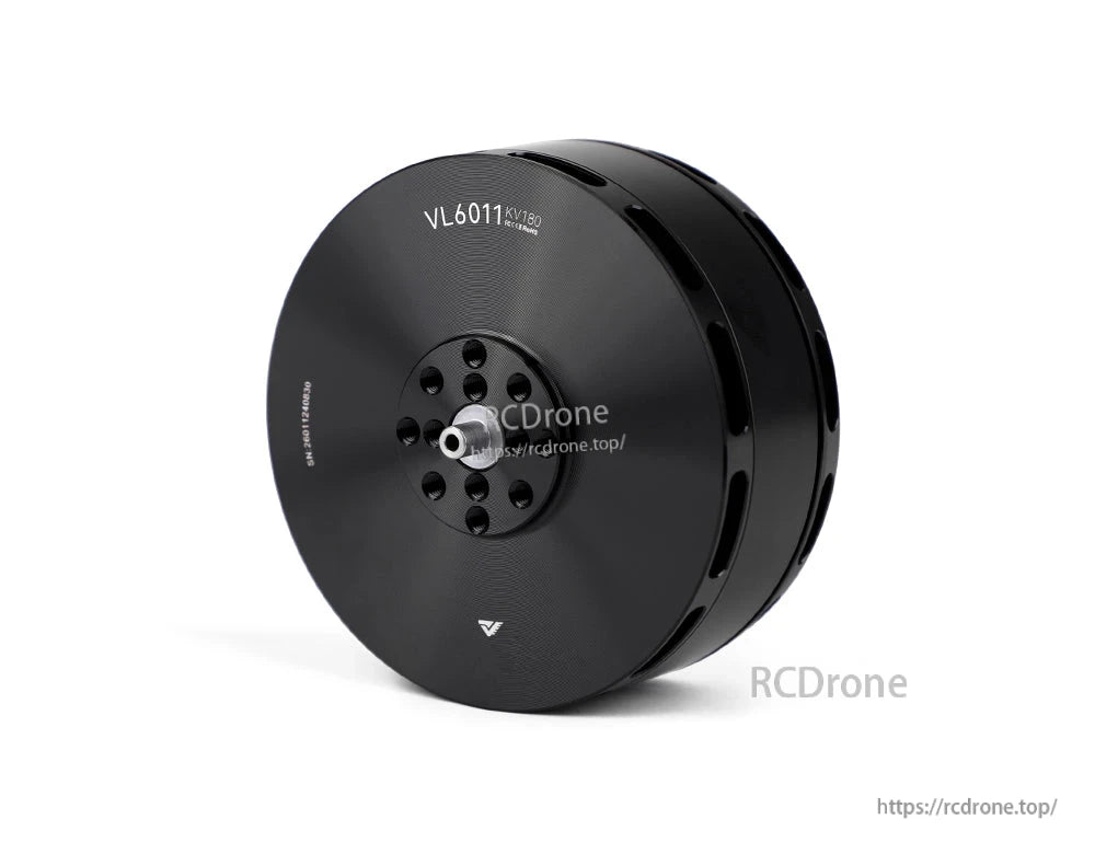 Black T-Motor VL6011 KV180 brushless drone motor with slotted housing and central mounting hub