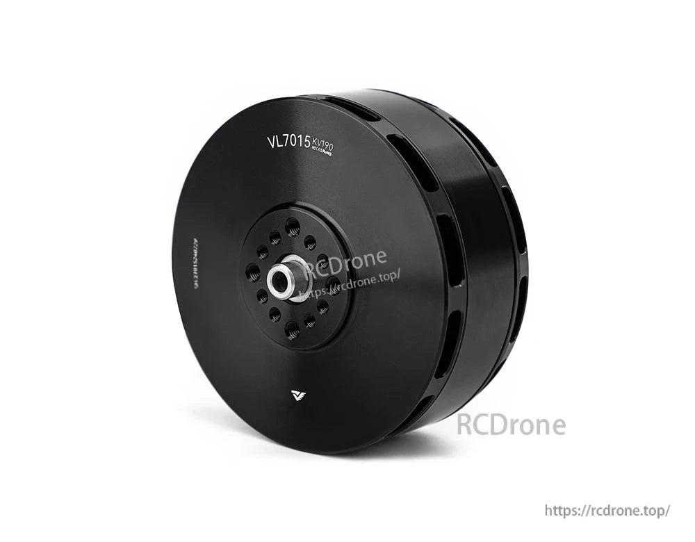 T-Motor VL7015 KV190 UAV brushless motor, black can-style housing with central mounting hub and vent slots