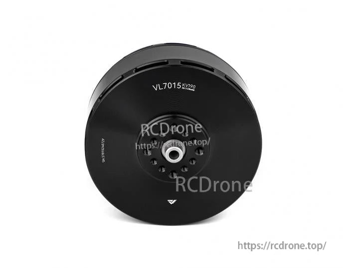 Front view of T-Motor VL7015 KV190 UAV brushless motor with central shaft and mounting holes