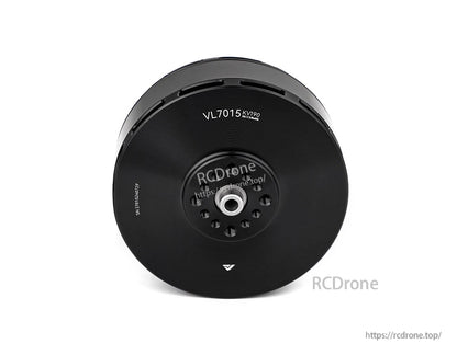 Front view of T-Motor VL7015 KV190 UAV brushless motor showing central shaft and mounting bolt pattern