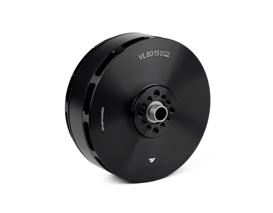 T-Motor VL8015 KV170 brushless motor with black round housing, central shaft, and multi-hole mounting face