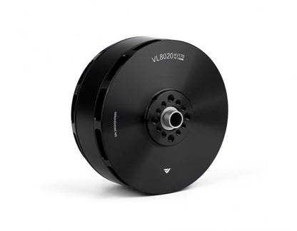 T-Motor VL8020 KV120 black brushless motor with round housing and centered shaft mount