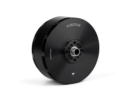 T-Motor VL8022 KV170 black brushless motor with round housing, vent slots, and central mounting hub
