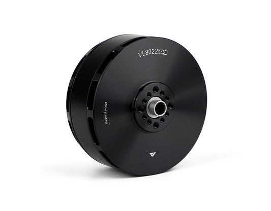 T-Motor VL8022 KV170 black brushless motor with round housing, vent slots, and central mounting hub