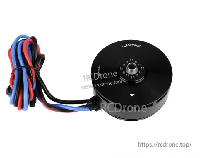 T-Motor VLB0222 KV70 brushless gimbal motor with black round housing and red, blue, and black lead wires