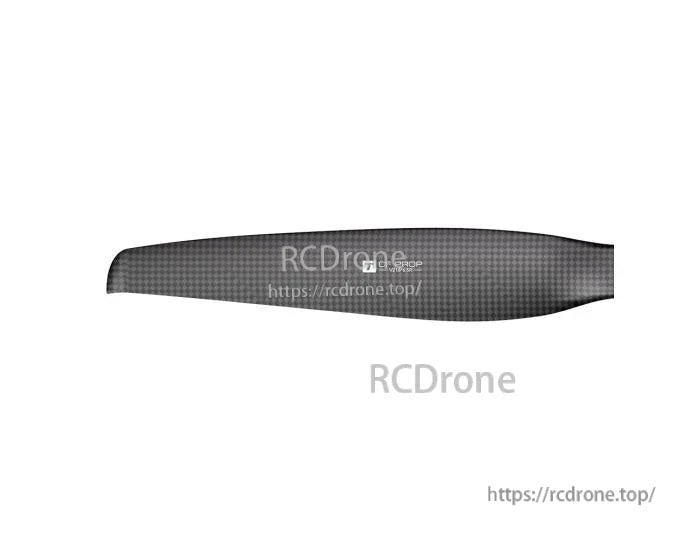 T-Motor VZ16x6.5 16in Propeller, T-Motor VZ 16-inch carbon fiber propeller blade, side profile with smooth airfoil shape