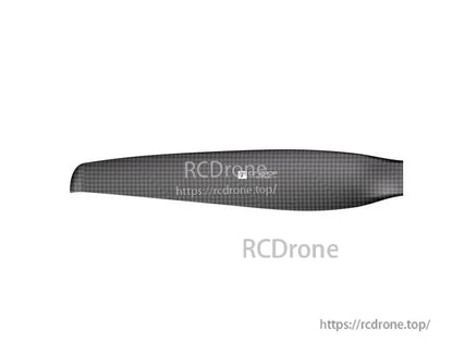 T-Motor VZ16x6.5 16in Propeller, T-Motor VZ 16-inch carbon fiber propeller blade, side profile with smooth airfoil shape