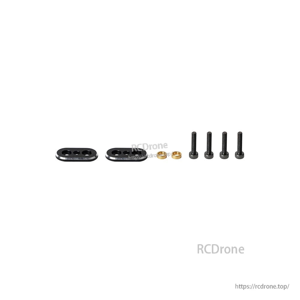 T-Motor VZ16x6.5 16in Propeller, T-Motor VZ16x6.5 propeller mounting hardware set with black plates, brass inserts, and four screws