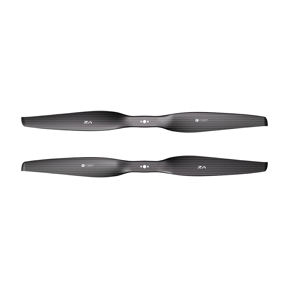 T-Motor VZ18x7 18in PMI Carbon VTOL Propeller, Pair of T-Motor VZ18x7 18-inch carbon fiber VTOL propellers with three-hole hub mounting pattern