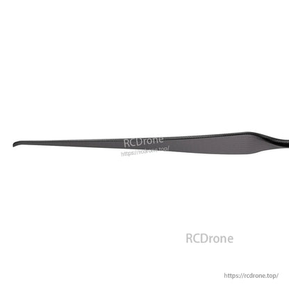 T-Motor VZ18x7 18in PMI Carbon VTOL Propeller, Side view of T-Motor VZ18x7 18-inch carbon fiber VTOL propeller blade with low-profile airfoil shape