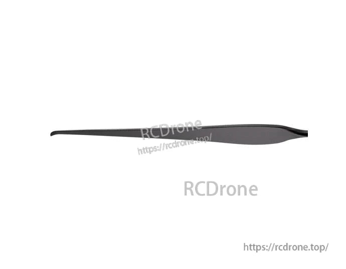 T-Motor VZ20x8.2 20in VTOL Propeller, Side profile of a black T-Motor VZ20x8.2 20-inch VTOL propeller blade with a slim, tapered design.