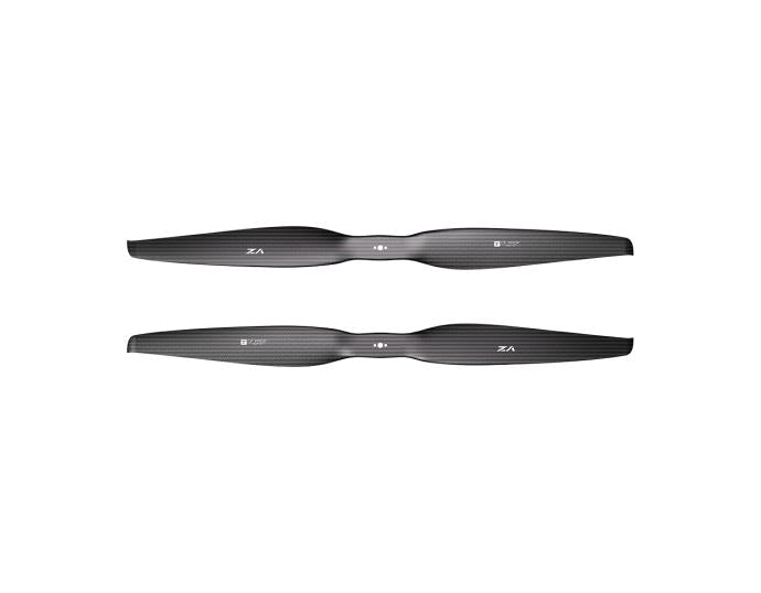 T-Motor VZ22x7.4 matte carbon fiber composite VTOL propeller pair with black weave finish