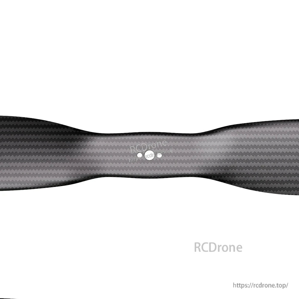 Matte carbon fiber composite VTOL drone propeller with carbon weave blade and central mounting hub holes