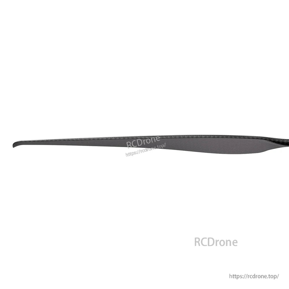 T-Motor VZ26x9.5 26in PMI Carbon VTOL Propeller, T-Motor VZ26x9.5 carbon VTOL propeller blade in side profile, black finish with a slim airfoil shape