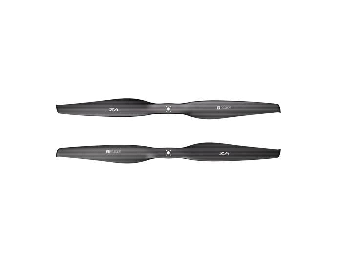 T-Motor VZ28x10.8 28in VTOL Propeller, Pair of T-Motor VZ28x10.8 28-inch VTOL propeller blades with carbon-fiber style finish and center mounting holes