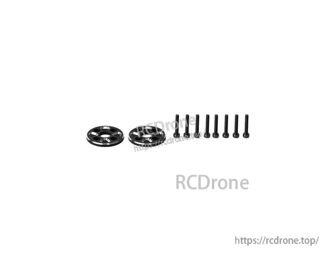 T-Motor VZ28x10.8 28in VTOL Propeller, T-Motor VZ28x10.8 propeller mounting hardware kit with two round adapter plates, bolts, and washers
