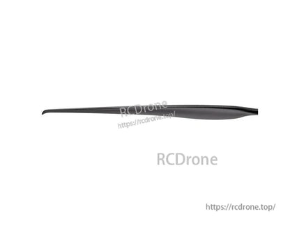 T-Motor VZ28x10.8 28in VTOL Propeller, Side view of a black T-Motor VZ28x10.8 28-inch VTOL propeller blade with a slim, tapered profile