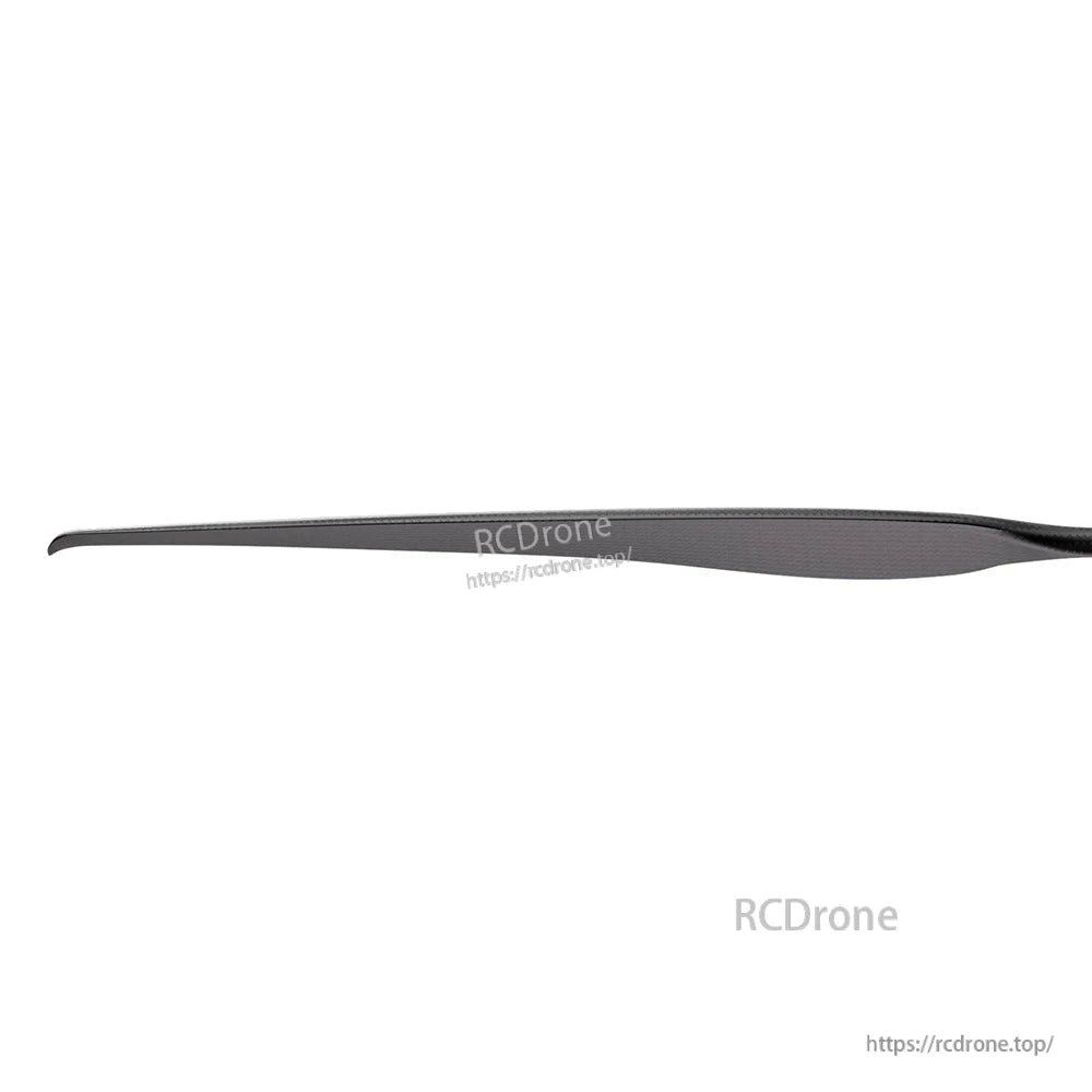 Side view of T-Motor VZ29x11 matte carbon fiber VTOL propeller blade with a slim tapered profile