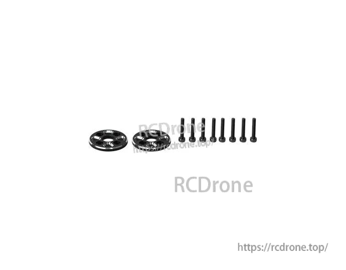 T-Motor VZ29x11 VTOL propeller flange mount hardware with two black mounting plates and matching bolts