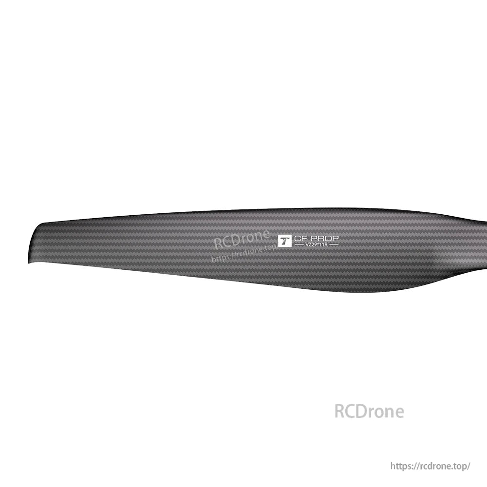 T-Motor VZ29x11R carbon fiber VTOL propeller blade with matte weave finish and CF PROP marking