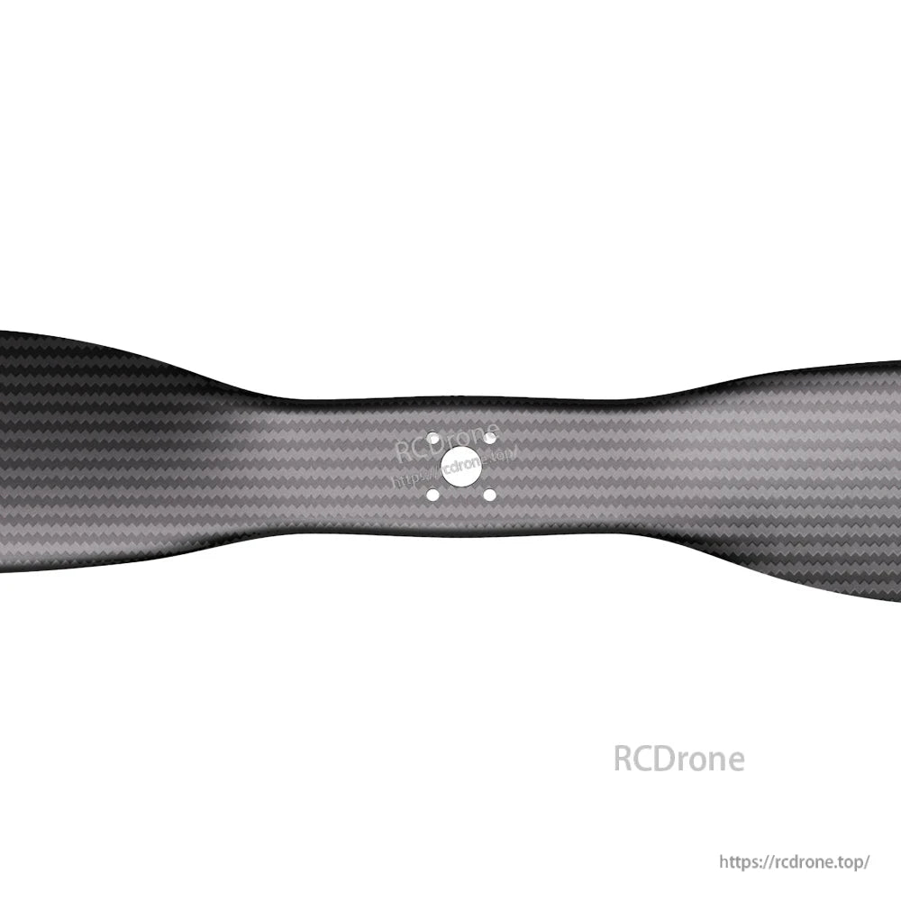 T-Motor VZ29x9.5 29in VTOL Propeller, T-Motor VZ29x9.5 carbon fiber VTOL propeller close-up showing hub mounting holes and woven finish