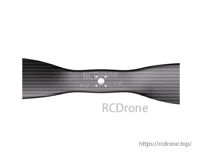 T-Motor VZ30x10.5 matte carbon fiber VTOL propeller blade with centered mounting hole and carbon weave finish