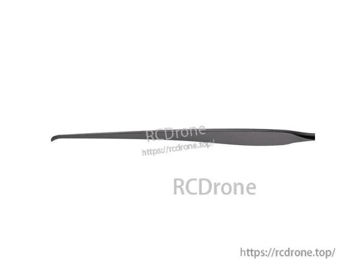Side profile of a T-Motor VZ30x10.5 30-inch matte carbon fiber VTOL propeller blade