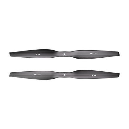 T-Motor VZ30x12 30in VTOL Propeller, T-Motor VZ30x12 carbon fiber VTOL propeller blades with center mounting holes, front and back views