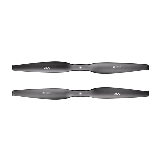 T-Motor VZ30x12 30in VTOL Propeller, T-Motor VZ30x12 carbon fiber VTOL propeller blades with center mounting holes, front and back views